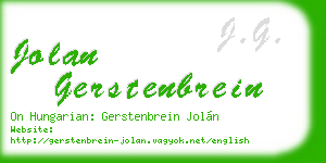jolan gerstenbrein business card